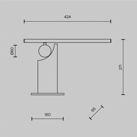 Настольный светильник Maytoni Monumento MOD467TL-L9B3K