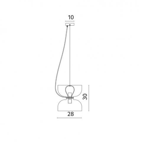 Светильник подвесной Divinare Paola 5863/33 SP-1