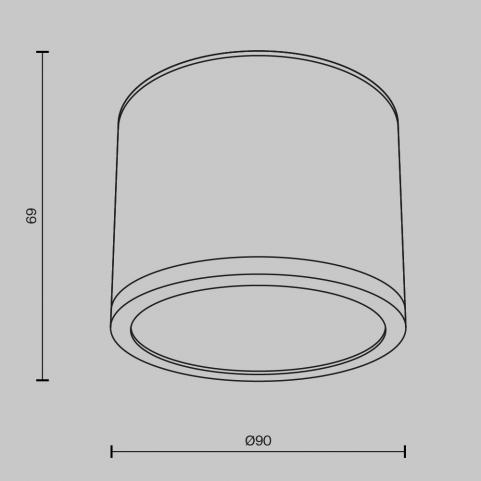 Точечный светильник Maytoni Technical Ceiling Rendo C095CL-GX53-GR