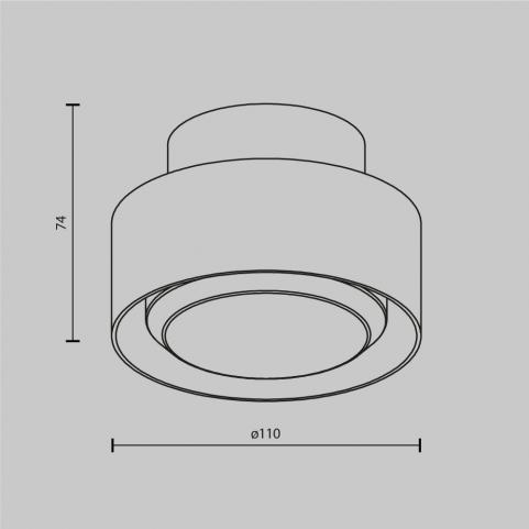 Точечный светильник Maytoni Technical Ceiling Space C092CL-GX53-W