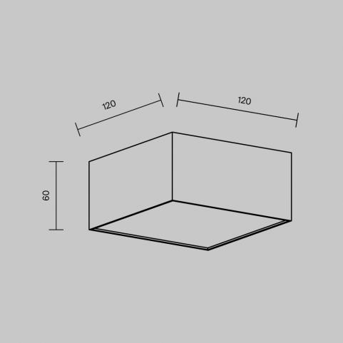 Потолочный светильник Maytoni Technical Ceiling 4000K Zon C032CL-12W4K-SQ-B