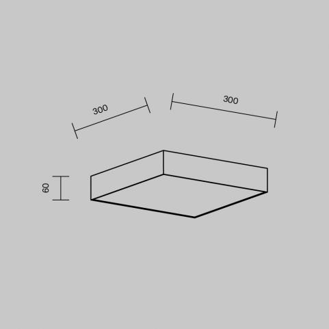 Потолочный светильник Maytoni Technical Ceiling 3000K Zon C032CL-36W3K-SQ-B