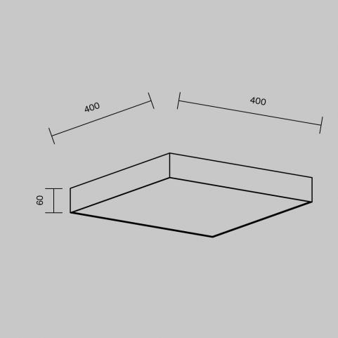 Потолочный светильник Maytoni Technical Ceiling 3000K Zon C032CL-45W3K-SQ-B